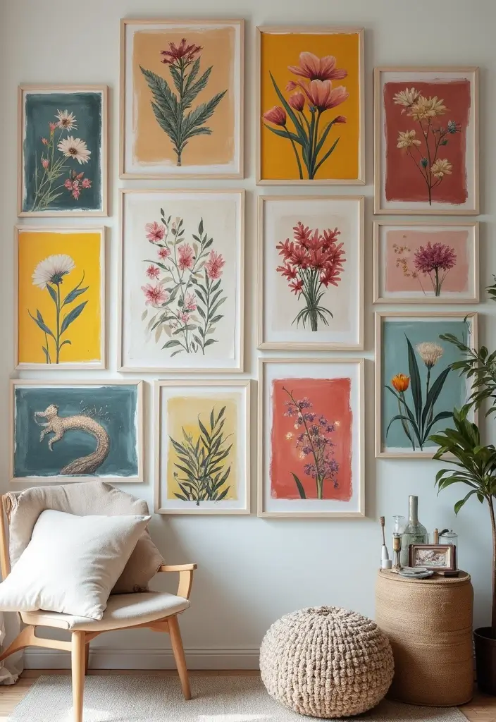 18 Vibrant Spring Accent Decor Ideas That'll Bring Your Home to Life (You Can't Miss #4!) - 4. Creative Wall Art