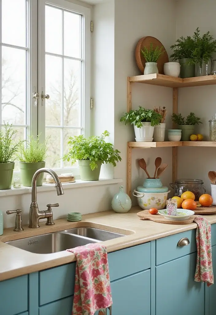 18 Vibrant Spring Accent Decor Ideas That'll Bring Your Home to Life (You Can't Miss #4!) - 5. Charming Kitchen Accents