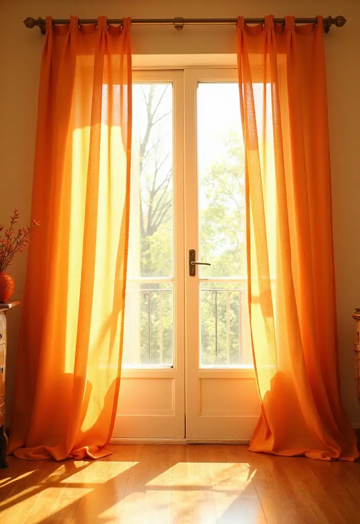 18 Vibrant Spring Accent Decor Ideas That'll Bring Your Home to Life (You Can't Miss #4!) - 9. Brightly Colored Curtains