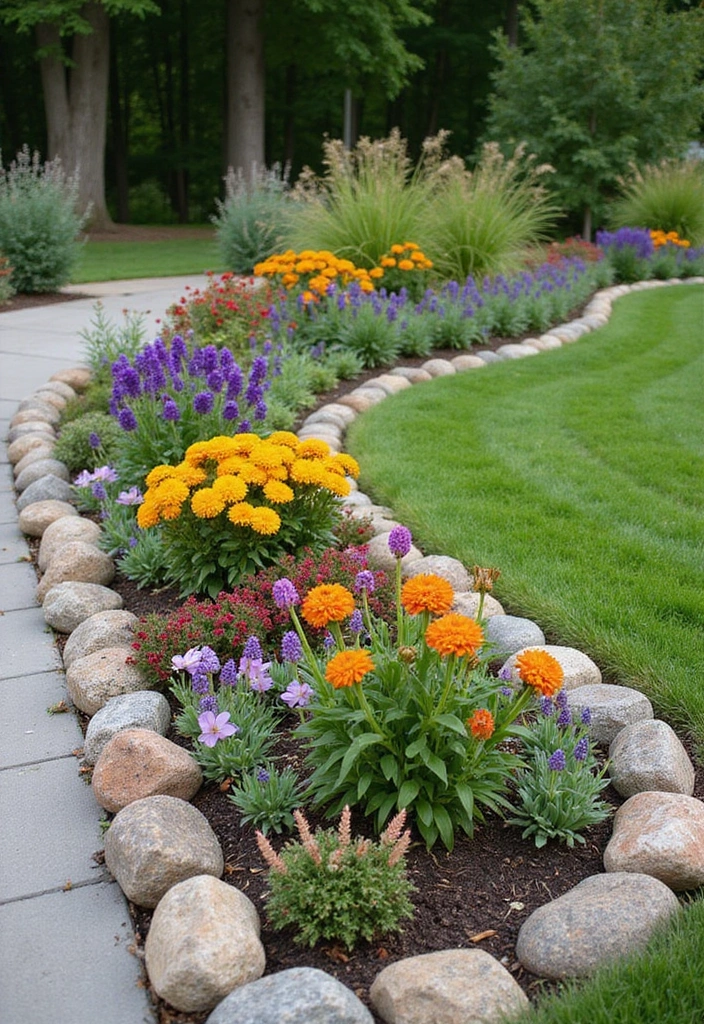 19 Decorative Gabion Features That Will Make Your Garden a Work of Art (See #10!) - 13. Garden Edging: Attractive Lines
