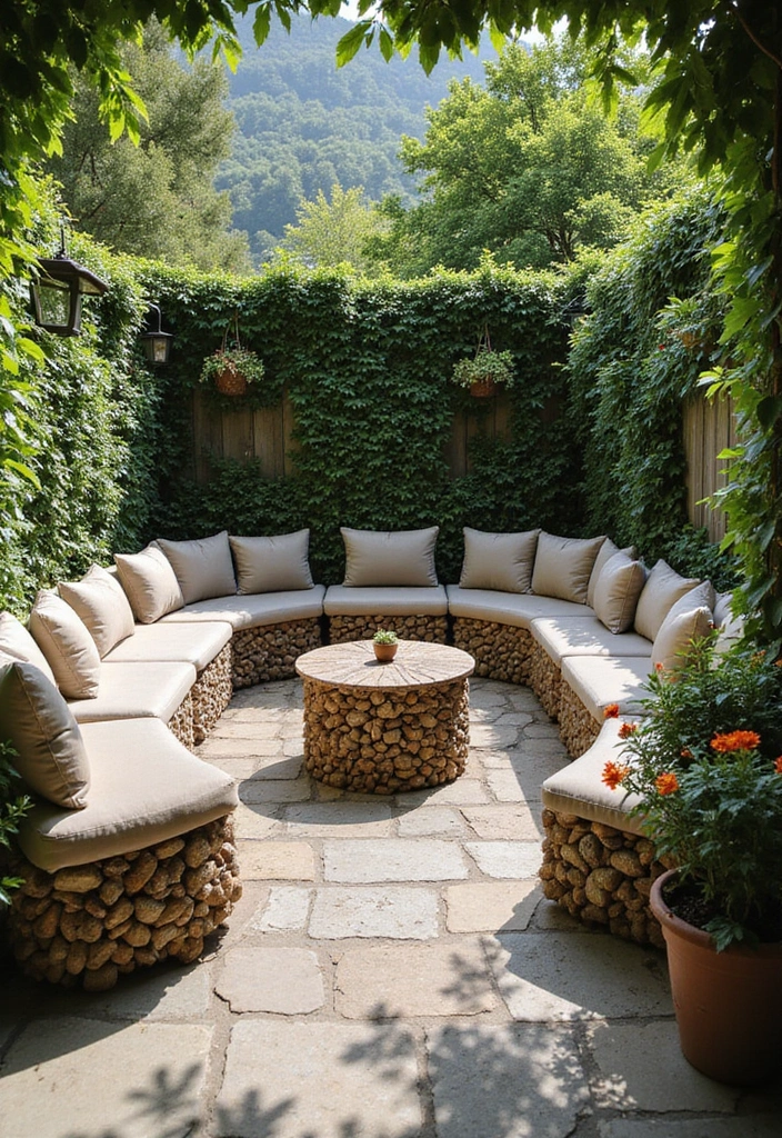 19 Decorative Gabion Features That Will Make Your Garden a Work of Art (See #10!) - 3. Gabion Seating: Functional Art
