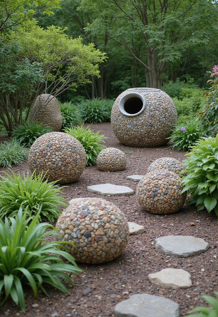 19 Decorative Gabion Features That Will Make Your Garden a Work of Art (See #10!) - 6. Gabion Sculptures: Art in Your Garden