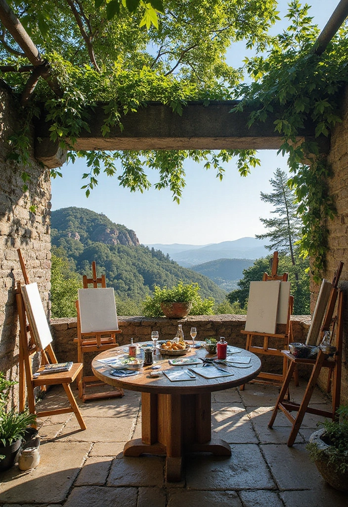 19 Enchanting Round Garden Retreat Ideas to Create Your Own Slice of Heaven! - 16. Circular Outdoor Art Studio