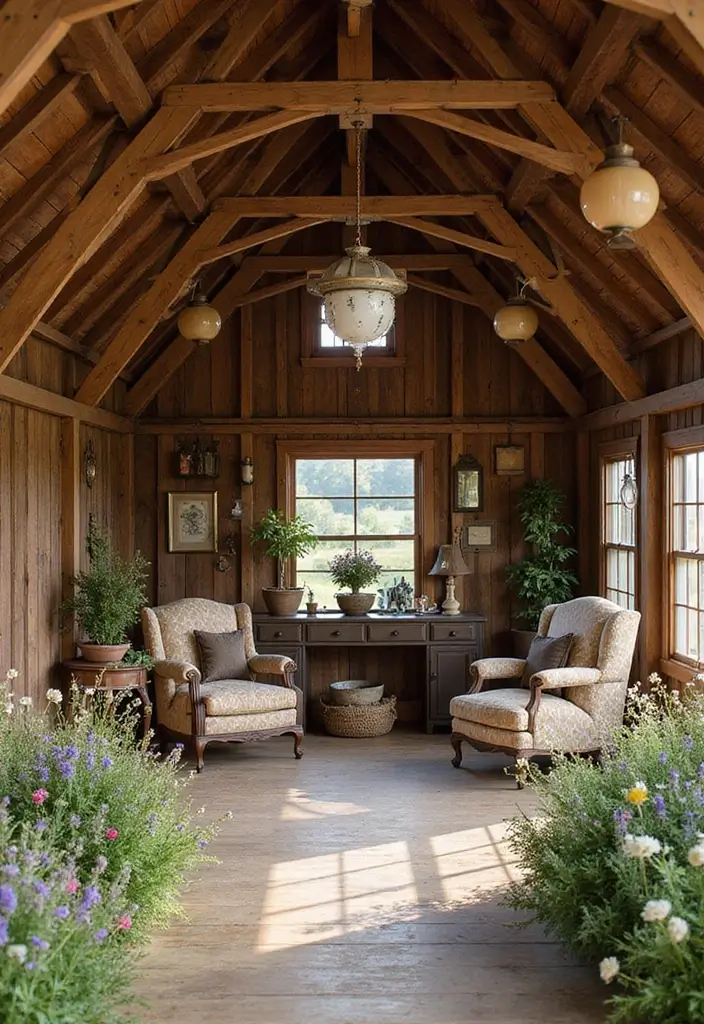 19 Enchanting Round Garden Retreat Ideas to Create Your Own Slice of Heaven! - 17. Rustic Round Barn Retreat
