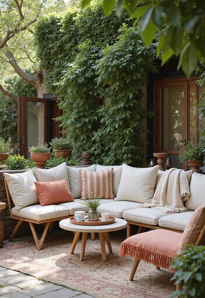 19 Gabion Fencing Ideas That Will Add Style and Privacy to Your Yard (Don’t Miss #2!) - 13. Gabion Fencing with Seating Area