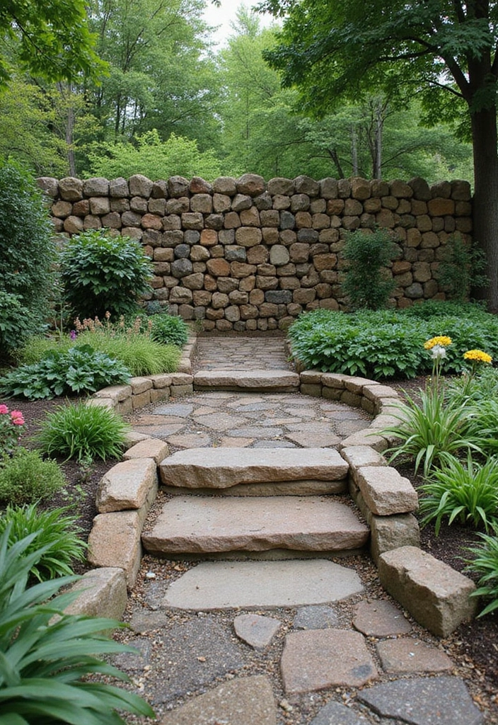 19 Gabion Fencing Ideas That Will Add Style and Privacy to Your Yard (Don’t Miss #2!) - 18. Gabion Fencing with Artful Stone Arrangements