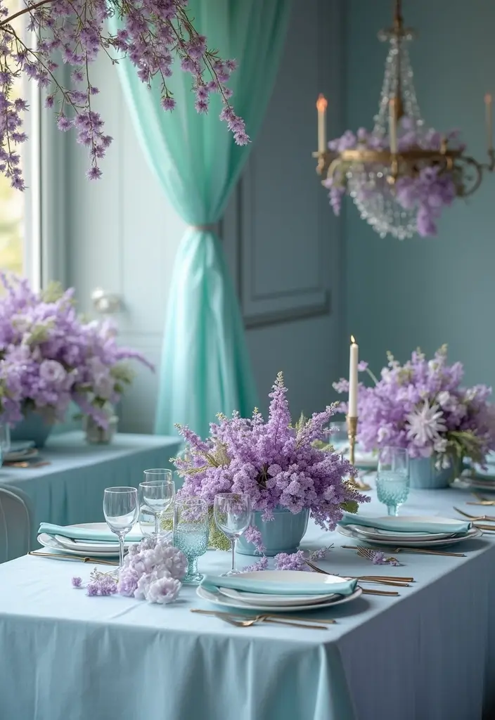19 Gorgeous Wedding Color Schemes That Will Elevate Your Teal Theme (Don’t Miss #11!) - 5. Lavender and Teal: A Dreamy Combo