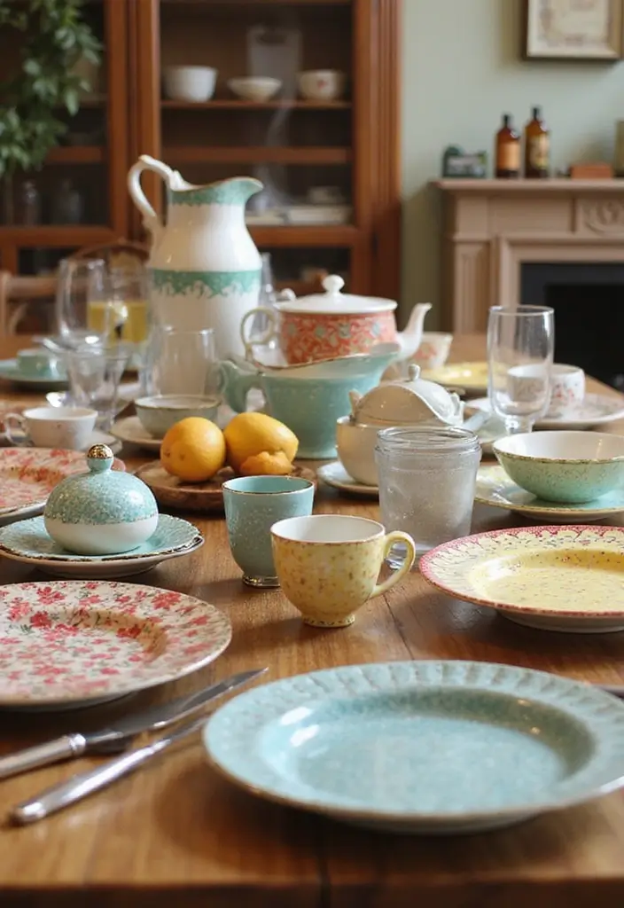 19 Incredible Thrift Store Finds That'll Elevate Your Vintage Home Decor Game (#15 is Unbelievable!) - 4. Retro Tableware