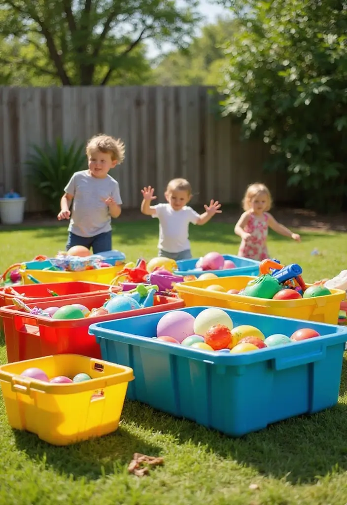 19 Outdoor Toy Storage Solutions That'll Keep Your Yard Clutter-Free (Wait Until You See #5!) - 2. Colorful Plastic Storage Bins