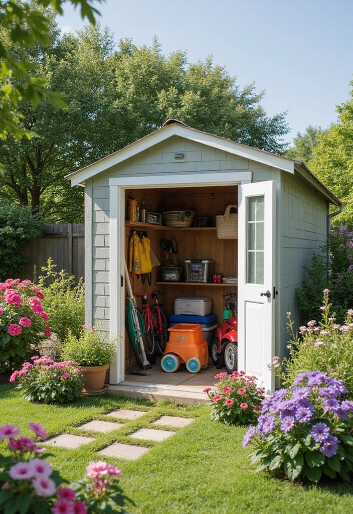 19 Outdoor Toy Storage Solutions That'll Keep Your Yard Clutter-Free (Wait Until You See #5!) - 3. Garden Storage Shed