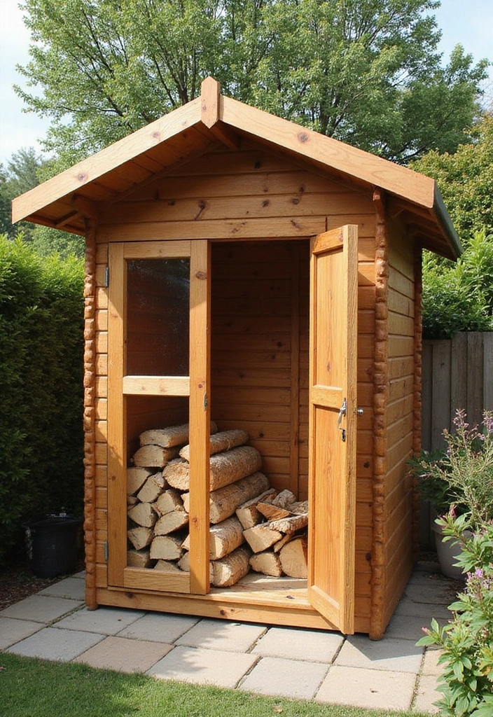19 Stylish Firewood Storage Ideas That'll Keep Your Yard Looking Sharp (You'll Love #5!) - 6. Charming Wood Shed
