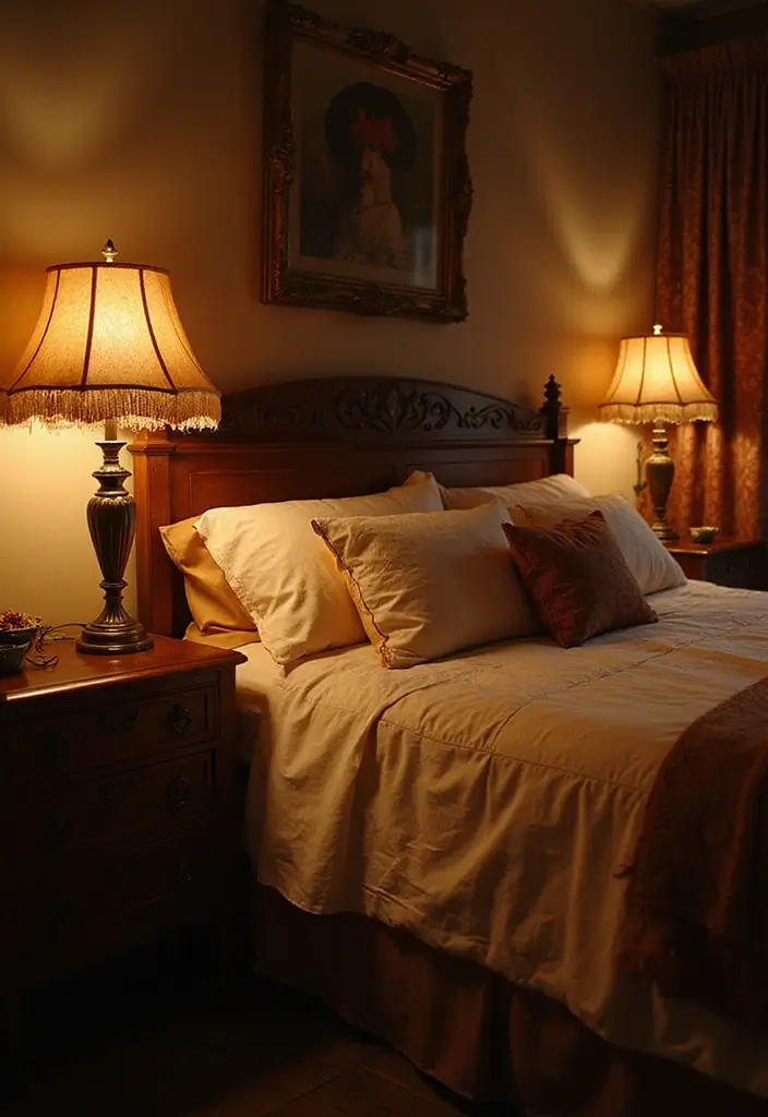 19 Vintage Lighting Solutions That'll Illuminate Your Home with Character (Wait Until You See #6!) - 9. Vintage Nightstand Lamps
