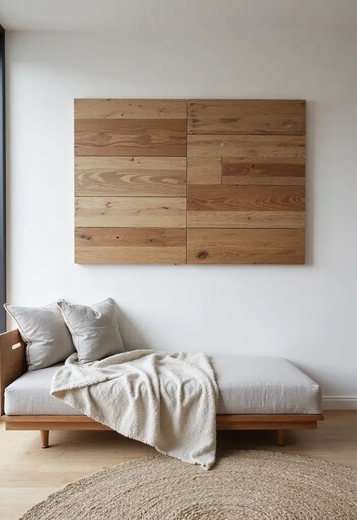 19 Wood Wall Art Ideas That Will Turn Your Living Room into a Statement Space! - 11. Minimalist Wood Planks