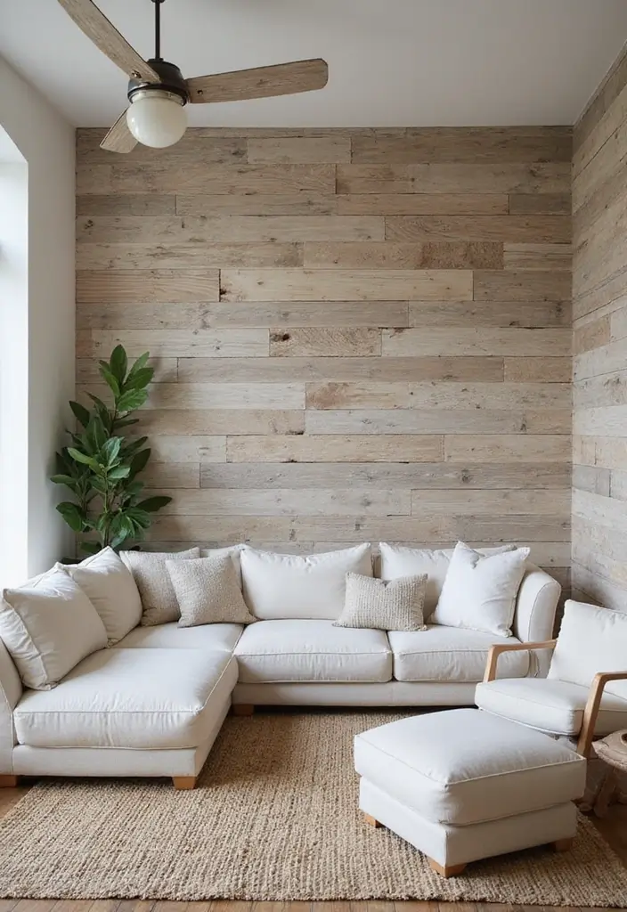 19 Wood Wall Art Ideas That Will Turn Your Living Room into a Statement Space! - 15. Driftwood Accent Wall