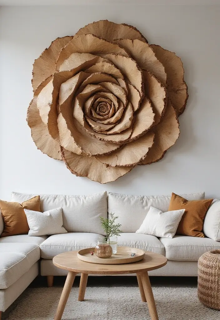 19 Wood Wall Art Ideas That Will Turn Your Living Room into a Statement Space! - 9. Layered Wood Art