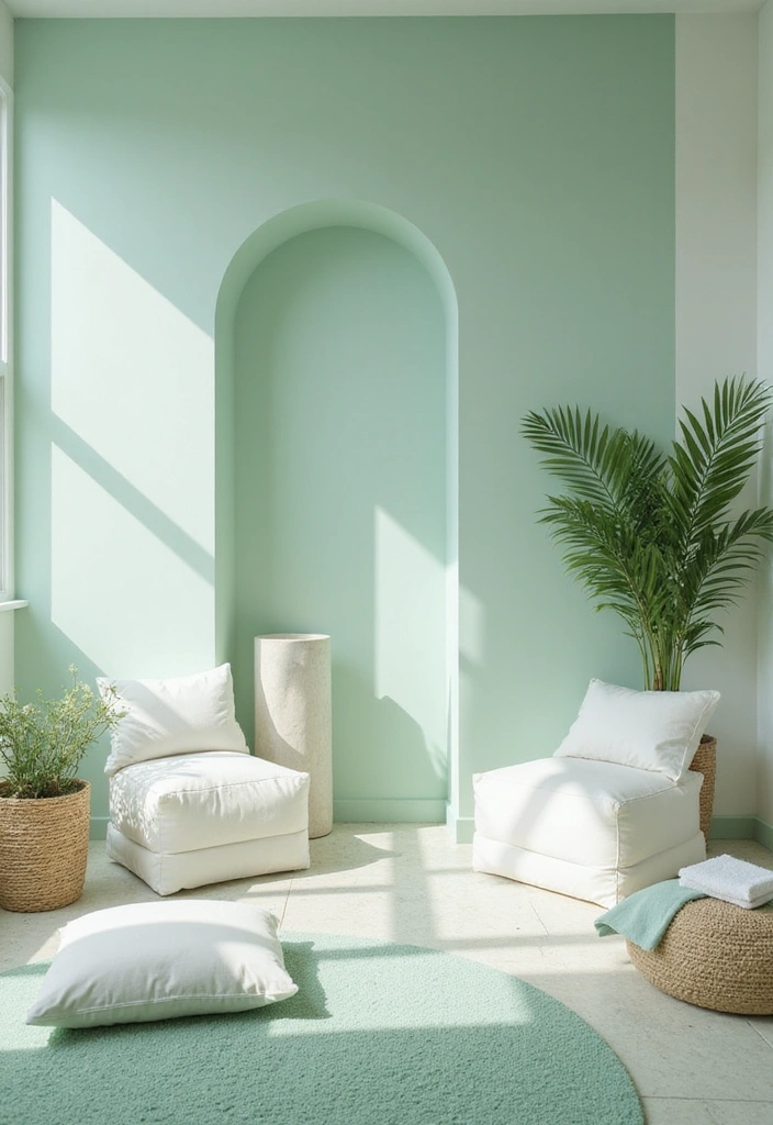 20 Calming Color Schemes for Your Meditation Room (You’ll Love #12!) - 14. Gentle Mint