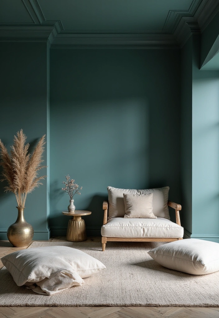 20 Calming Color Schemes for Your Meditation Room (You’ll Love #12!) - 15. Deep Teal