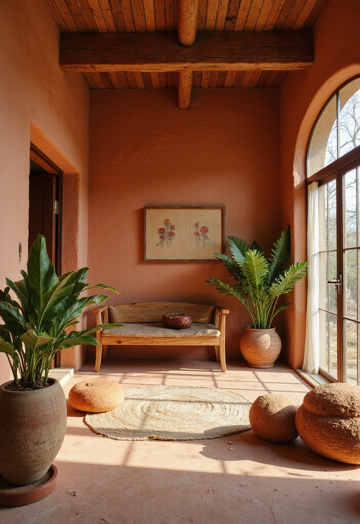 20 Calming Color Schemes for Your Meditation Room (You’ll Love #12!) - 5. Earthy Terracotta