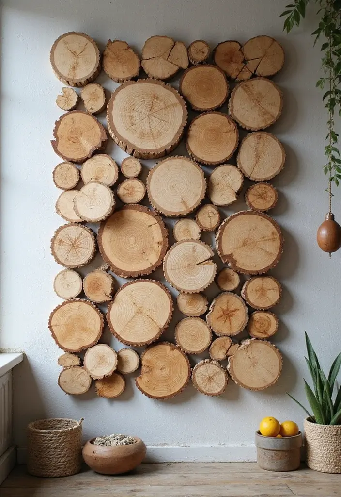 20 DIY Wood Wall Decor Projects You Can Tackle This Weekend (You Won't Believe #8!) - 11. Wood Slice Wall Art