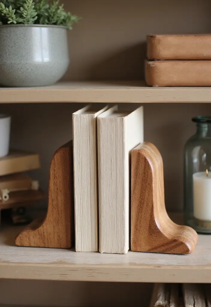 20 DIY Wood Wall Decor Projects You Can Tackle This Weekend (You Won't Believe #8!) - 17. Wooden Bookends