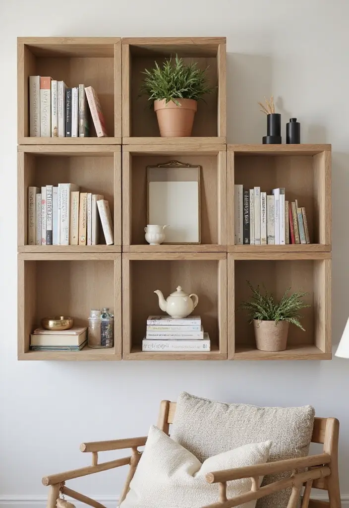 20 DIY Wood Wall Decor Projects You Can Tackle This Weekend (You Won't Believe #8!) - 19. Wooden Box Shelves