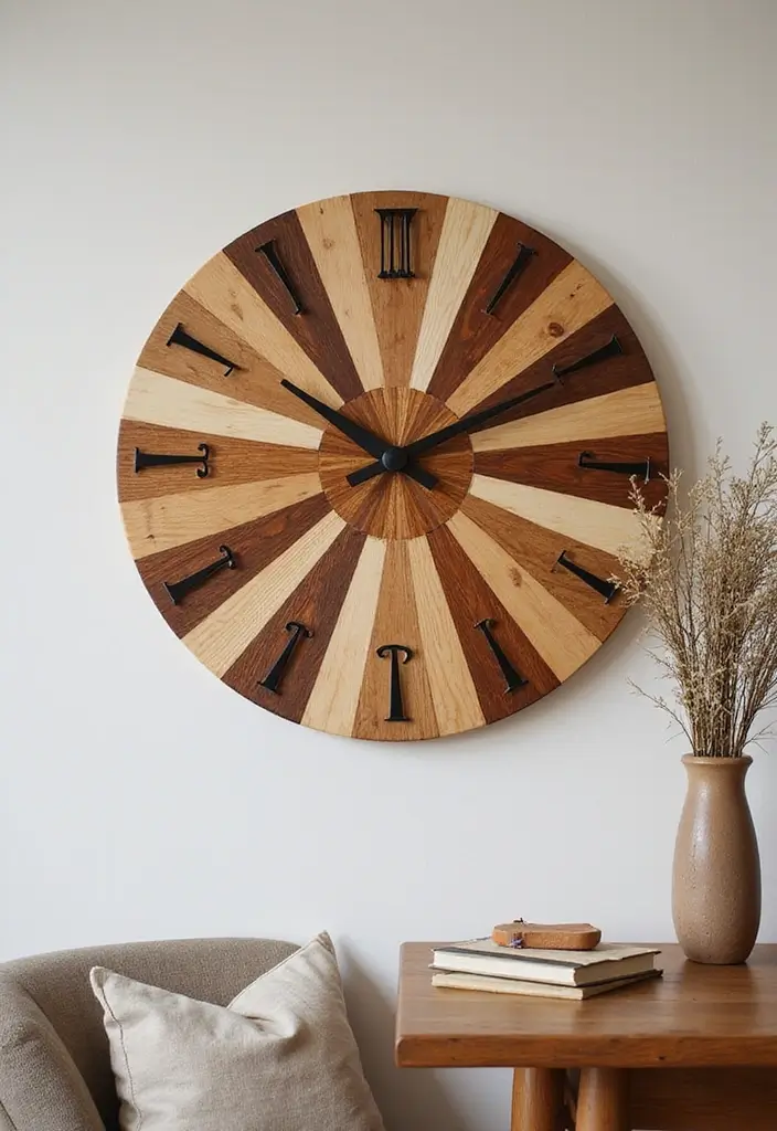 20 DIY Wood Wall Decor Projects You Can Tackle This Weekend (You Won't Believe #8!) - 7. DIY Wood Wall Clock