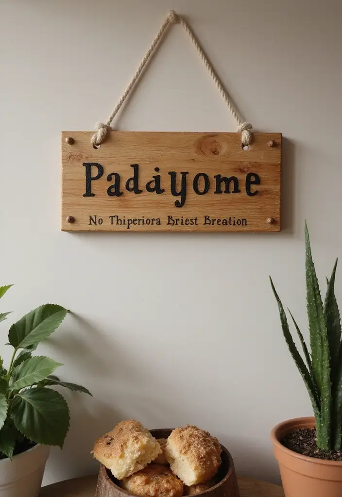20 DIY Wood Wall Decor Projects You Can Tackle This Weekend (You Won't Believe #8!) - 9. Wooden Name Plaque