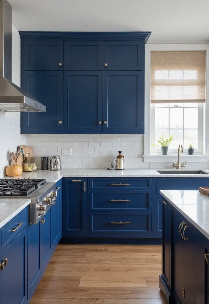 20 Dark Kitchen Cabinet Colors That Bring Drama and Elegance (Beware of #11's Allure!) - 13. Indigo: Bold and Striking