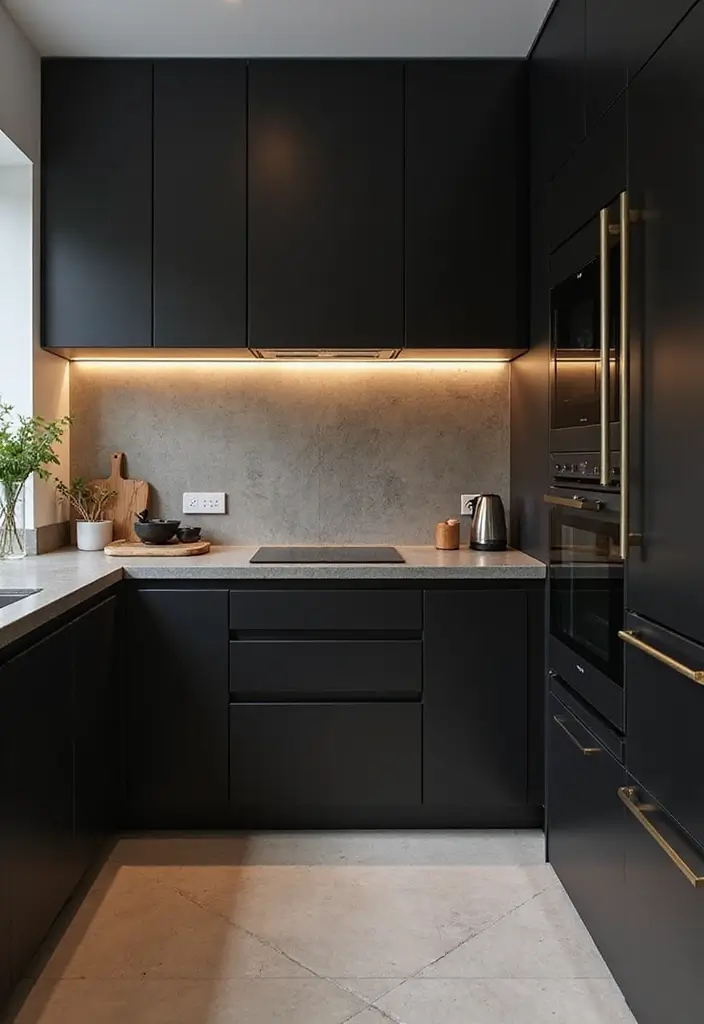 20 Dark Kitchen Cabinet Colors That Bring Drama and Elegance (Beware of #11's Allure!) - 17. Jet Black: Define Your Style