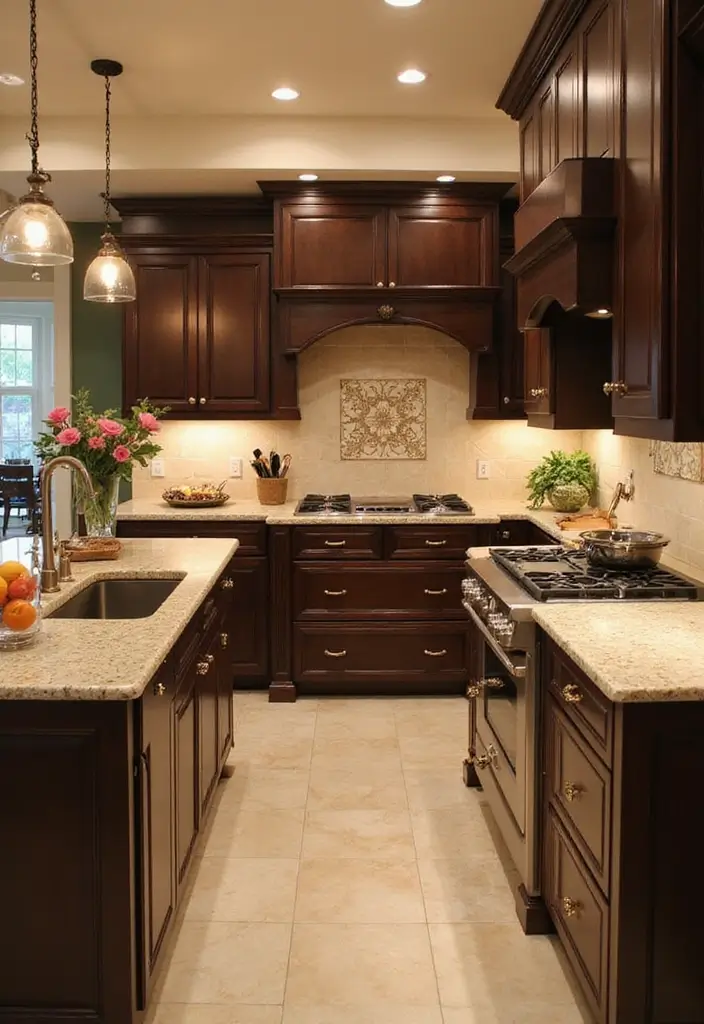 20 Dark Kitchen Cabinet Colors That Bring Drama and Elegance (Beware of #11's Allure!) - 18. Rich Chocolate: Pure Indulgence