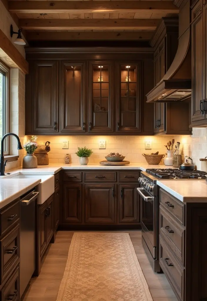 20 Dark Kitchen Cabinet Colors That Bring Drama and Elegance (Beware of #11's Allure!) - 8. Chocolate Brown: Warm and Inviting