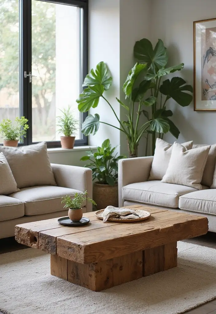 20 Functional Coffee Table Ideas That Are Both Stylish and Practical (You’ll Be Amazed by #11!) - 18. Eco-Friendly Coffee Table