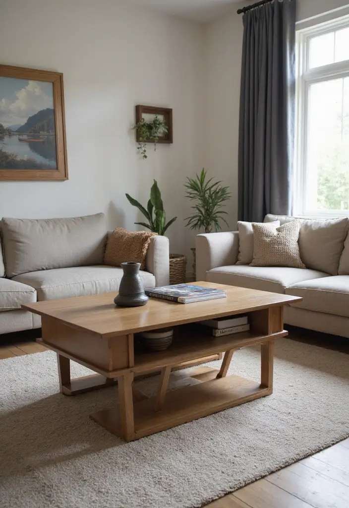 20 Functional Coffee Table Ideas That Are Both Stylish and Practical (You’ll Be Amazed by #11!) - 19. Coffee Table with Hidden Features