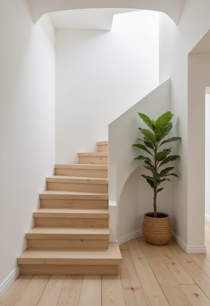 20 Luxurious Staircase Concepts That'll Make You Feel Like Royalty in Your Own Home! - 10. Minimalist Zen