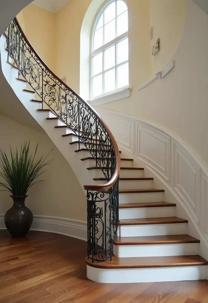 20 Luxurious Staircase Concepts That'll Make You Feel Like Royalty in Your Own Home! - 11. Statement Railings
