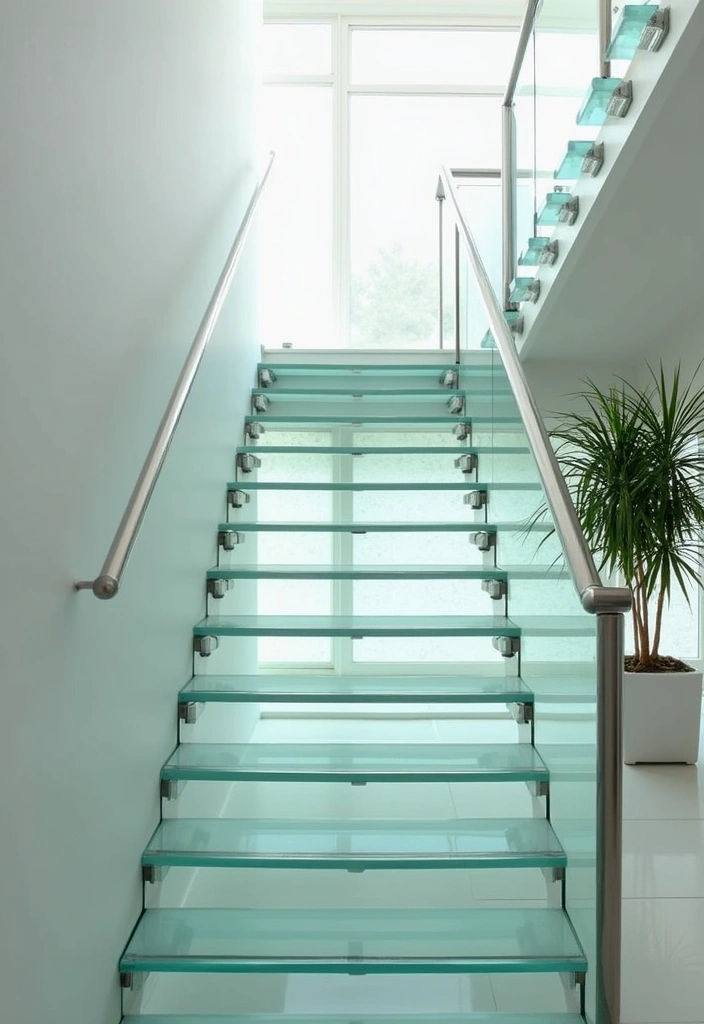 20 Luxurious Staircase Concepts That'll Make You Feel Like Royalty in Your Own Home! - 5. Glass Glamour