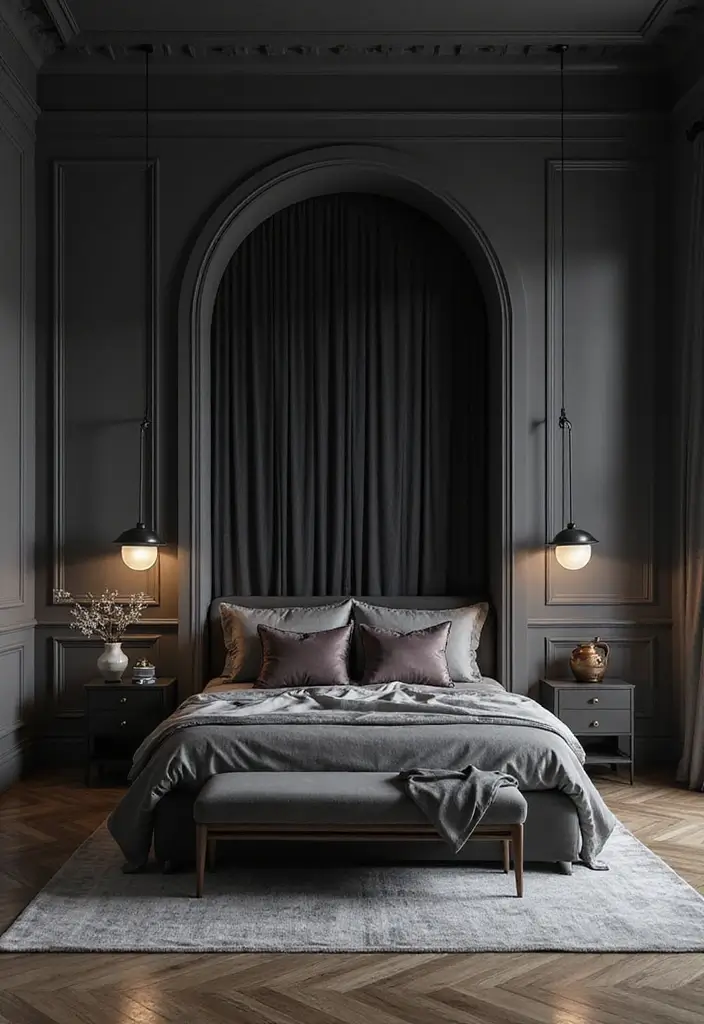 20 Modern Grey Bedroom Ideas That Will Make You Want to Redecorate Right Now! - 17. Sleek and Sophisticated