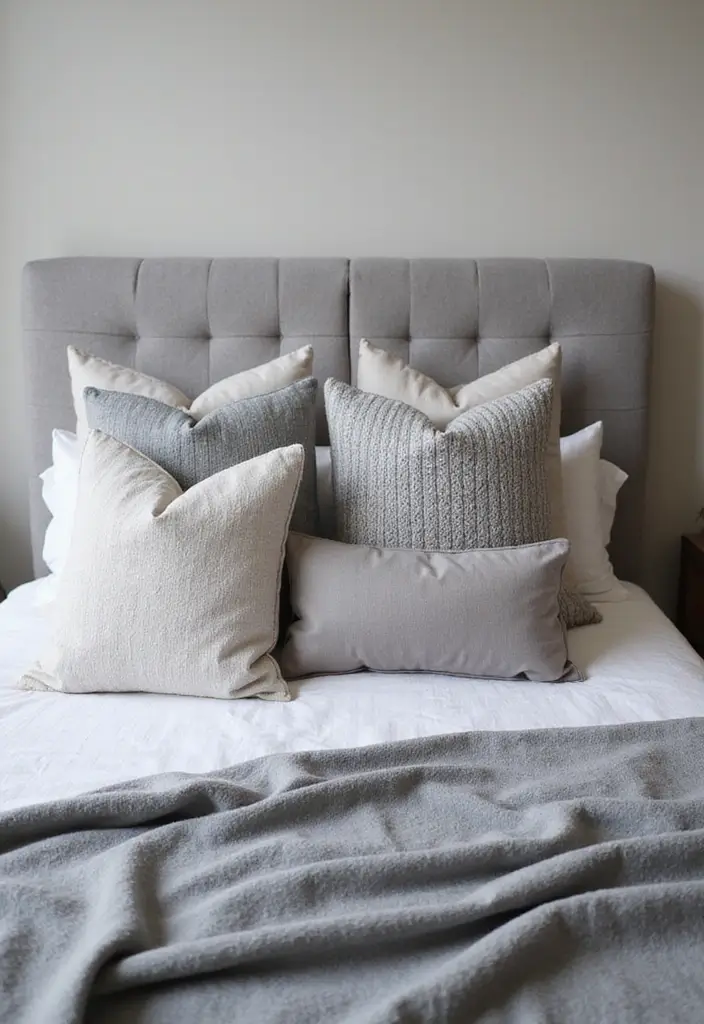 20 Must-Have Grey Bedroom Accessories That Add a Personal Touch to Your Space! - 2. Decorative Pillows