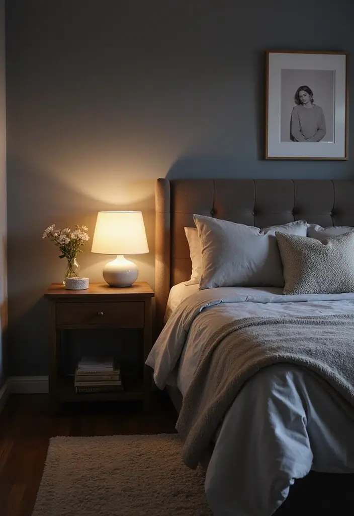 20 Must-Have Grey Bedroom Accessories That Add a Personal Touch to Your Space! - 6. Ambient Lighting