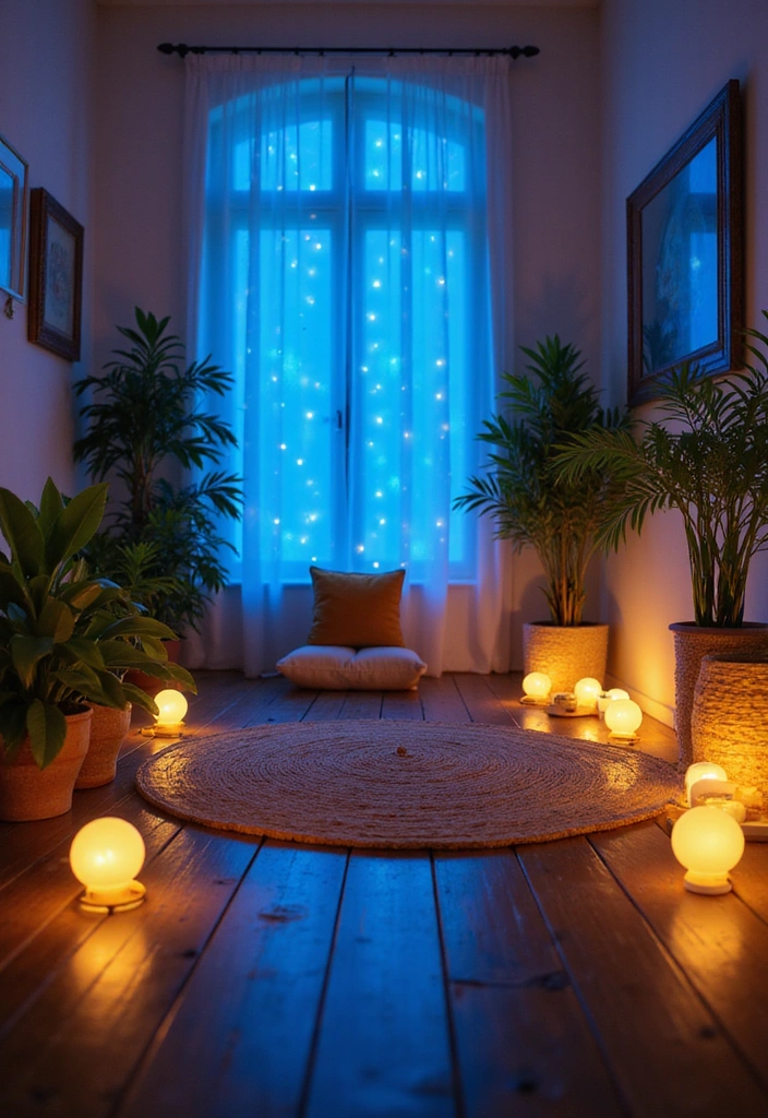 20 Soothing Lighting Ideas for Your Meditation Room That Will Create Instant Serenity! - 12. Embrace Color Therapy Lighting