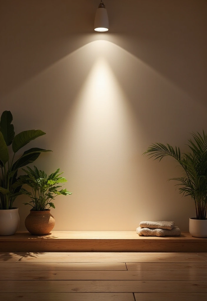 20 Soothing Lighting Ideas for Your Meditation Room That Will Create Instant Serenity! - 16. Minimalist Spotlights