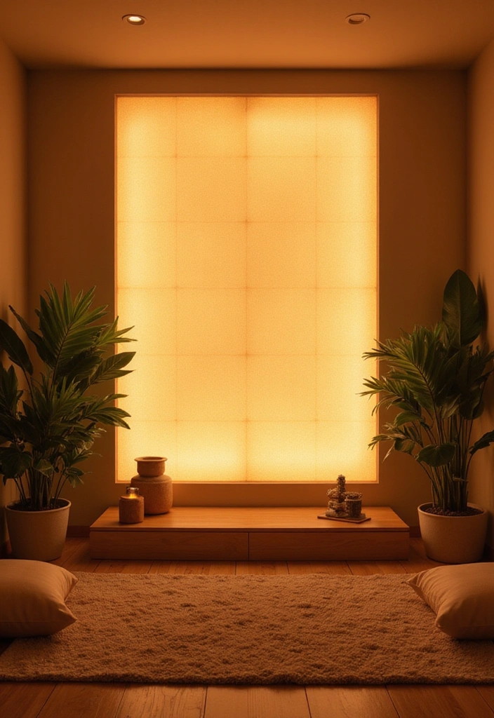 20 Soothing Lighting Ideas for Your Meditation Room That Will Create Instant Serenity! - 19. Backlit Panels