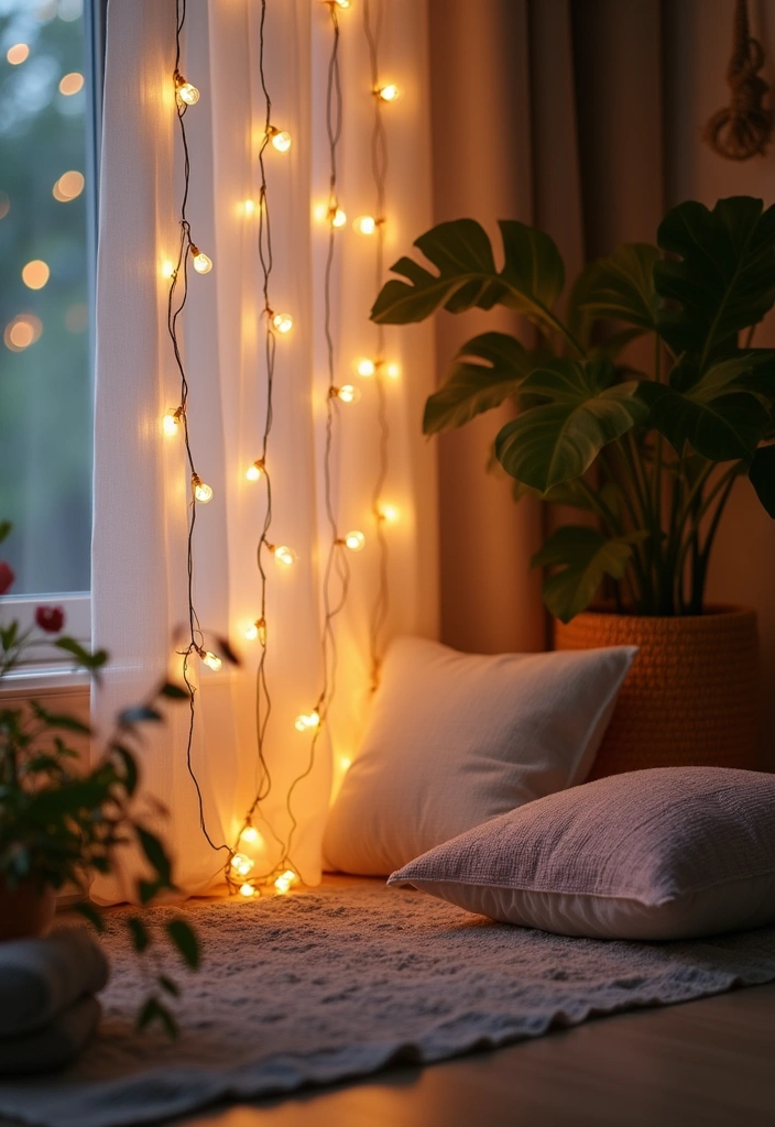 20 Soothing Lighting Ideas for Your Meditation Room That Will Create Instant Serenity! - 2. Ethereal Fairy Lights