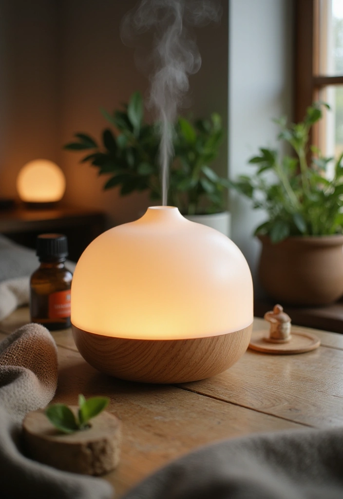 20 Soothing Lighting Ideas for Your Meditation Room That Will Create Instant Serenity! - 20. Scented Light Diffusers