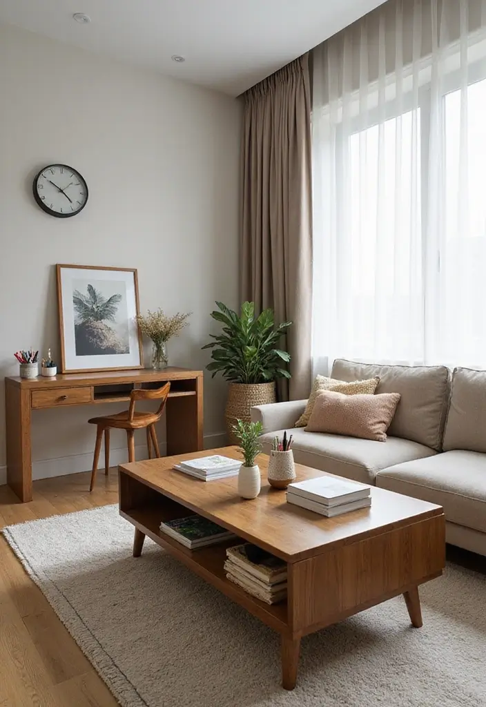20 Stunning Spring Decor Ideas to Refresh Your Living Room (You'll Love #7!) - 17. Create a Multi-functional Space