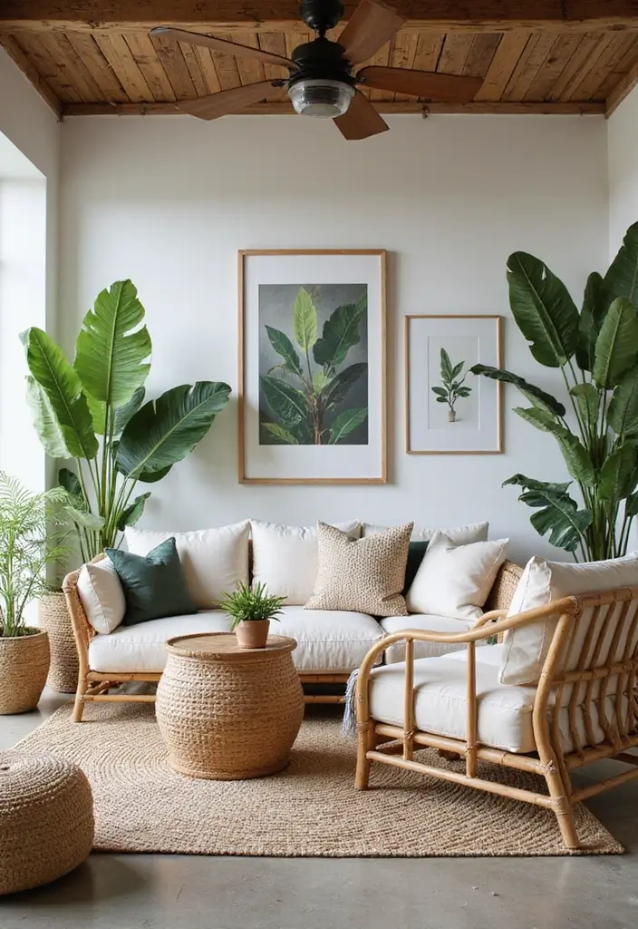 20 Stunning Spring Decor Ideas to Refresh Your Living Room (You'll Love #7!) - 19. Set Up an Outdoor-Inspired Area