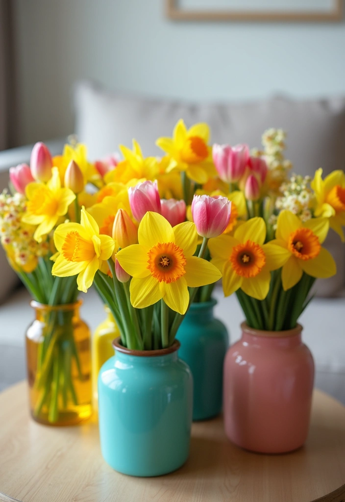 20 Stunning Spring Decor Ideas to Refresh Your Living Room (You'll Love #7!) - 2. Add Floral Arrangements