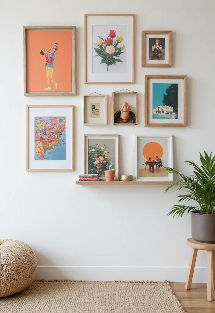 20 Stunning Spring Decor Ideas to Refresh Your Living Room (You'll Love #7!) - 5. Create a Gallery Wall