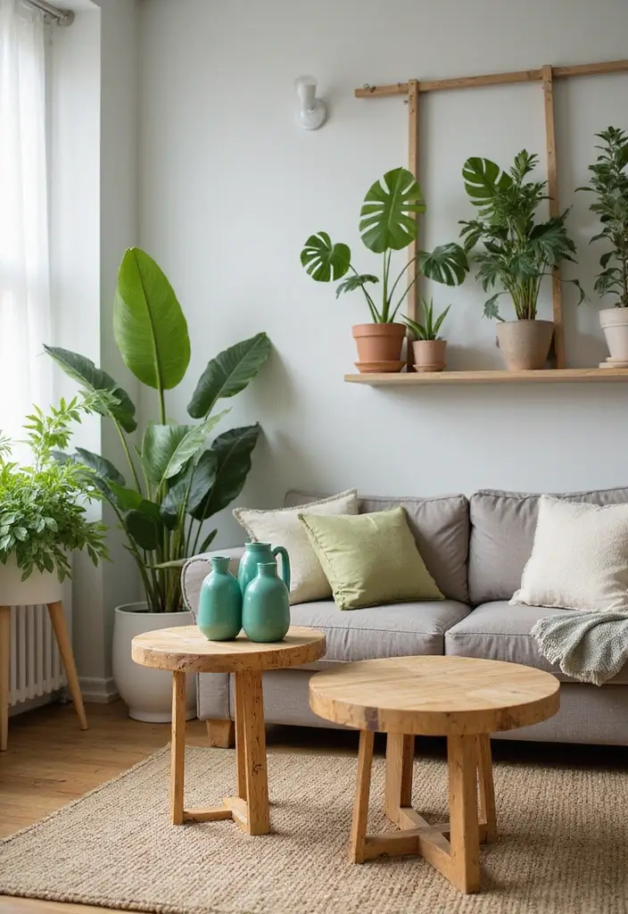 20 Stunning Spring Decor Ideas to Refresh Your Living Room (You'll Love #7!) - 8. Incorporate Eco-friendly Decor