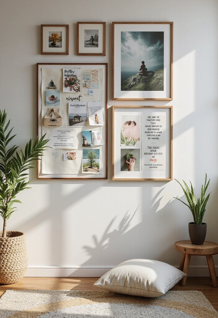 20 Tranquil Meditation Room Ideas That Will Make You Say 'Namaste!' - 15. Vision Boards for Mindfulness